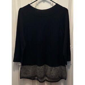 Anthropologie Angel of the North black gray sweater size small